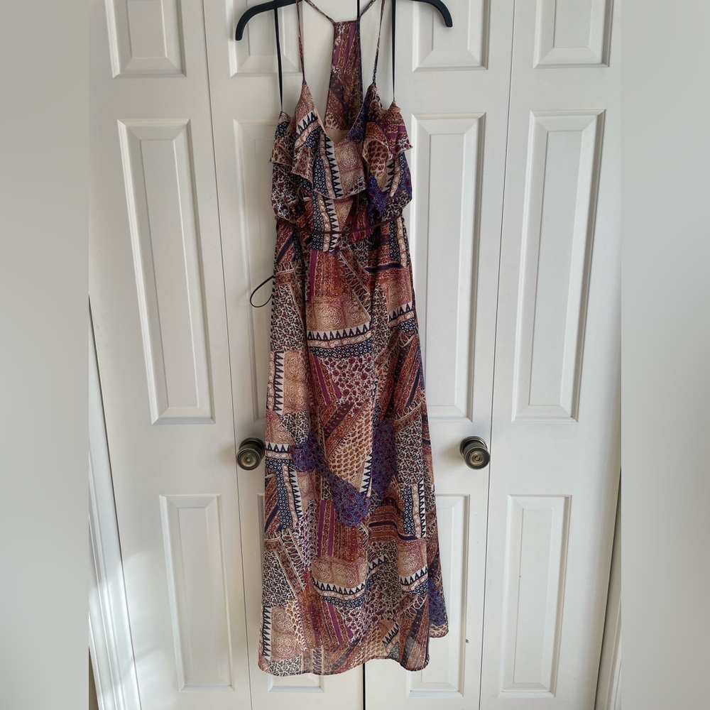 City Triangles Floral Maxi Dress in Pink and Blue